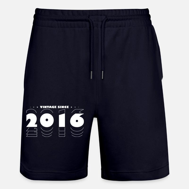 Millésime 2016 - 9 ans d’indémodabilité - Short de jogging bio TRAINER Stanley/Stella unisexe - marine foncé