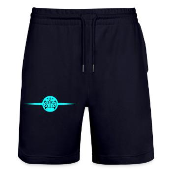 Fischen Angelhaken Fische - Stanley/Stella Unisex Bio Joggingshorts Trainer  - Dark navy - Vorne - Nik (191cm) & Marisol (170cm)