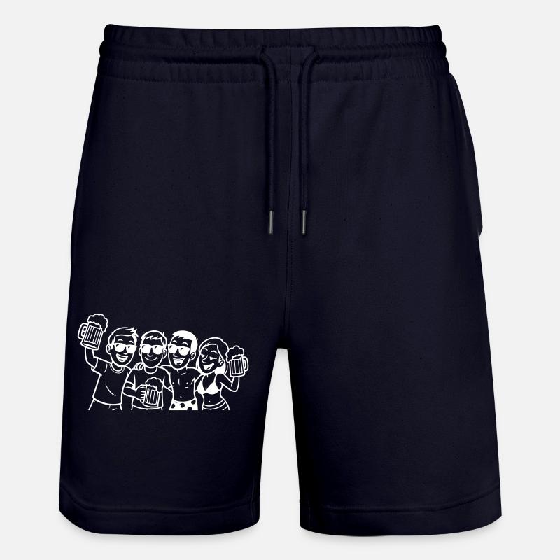 Party Crew Bière Vacances - Short de jogging bio TRAINER Stanley/Stella unisexe - marine foncé