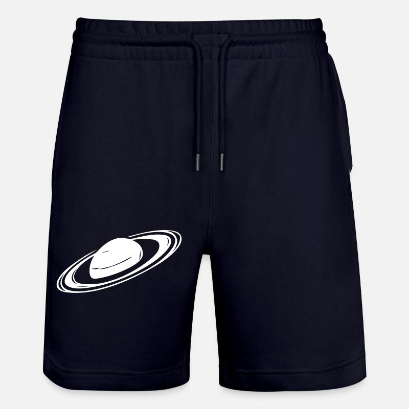Saturn with rings - Saturn ring - Stanley/Stella Trainer Unisex Organic Jogging Shorts - dark navy