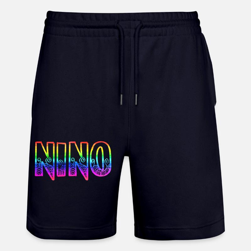 nino rs regenbogen - Stanley/Stella Unisex Bio Joggingshorts Trainer  - Dark navy