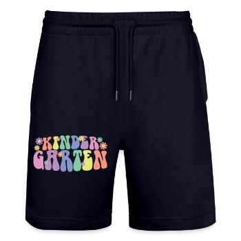 Süßer Kindergarten Cool Pre-K Lehrer & Schüler Geschenk - Stanley/Stella Unisex Bio Joggingshorts Trainer  - Dark navy - Vorne - Nik (191cm) & Marisol (170cm)