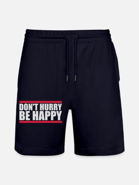 Don't hurry be happy - Stanley/Stella Trainer Unisex Organic Jogging Shorts - dark navy