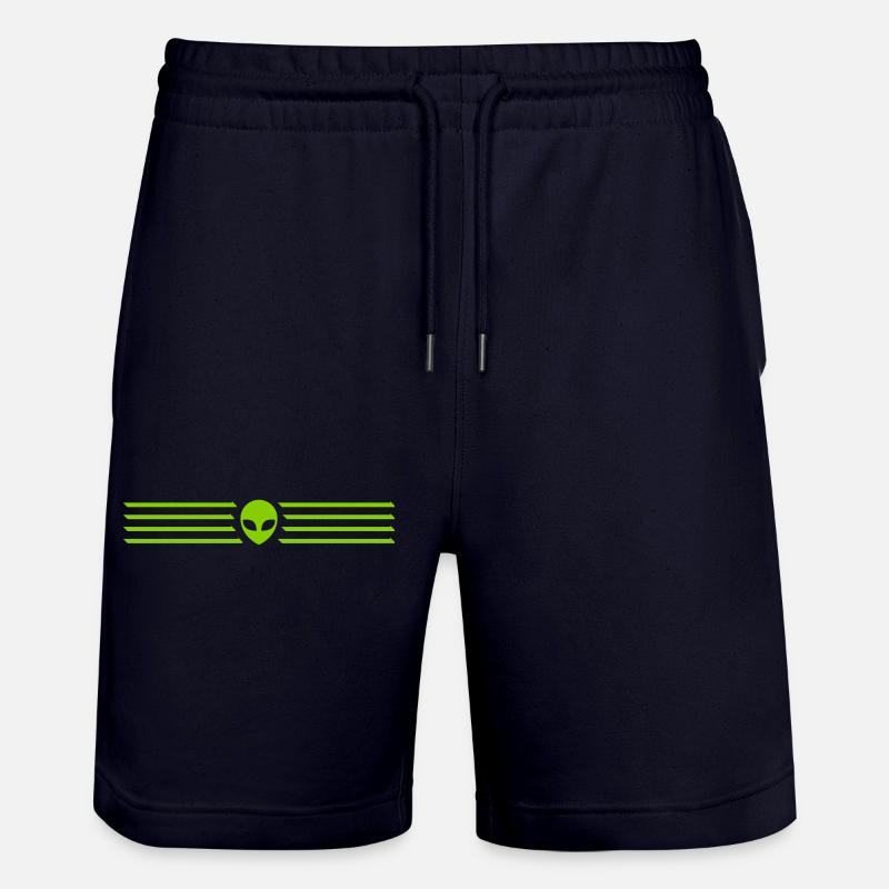 Lignes Traits Alien Design - Short de jogging bio TRAINER Stanley/Stella unisexe - marine foncé