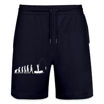 Fishing Fishing Fishing Hooks Anglers - Stanley/Stella Trainer Unisex Organic Jogging Shorts - dark navy - Front - Nik (191cm) & Marisol (170cm)