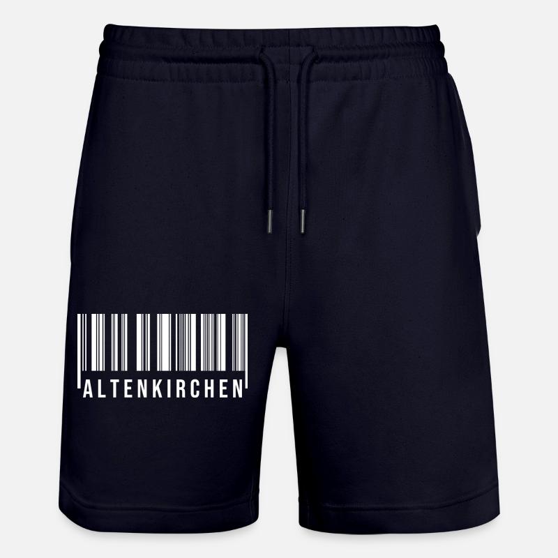 Altenkirchen Strichcode - Stanley/Stella Unisex Bio Joggingshorts Trainer  - Dark navy