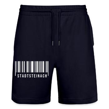 Stadtsteinach Bayern - Stanley/Stella Unisex Bio Joggingshorts Trainer  - Dark navy - Vorne - Nik (191cm) & Marisol (170cm)