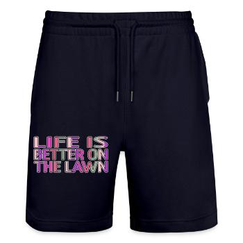 Golf Clubs FunnyGolf Shirt Golf Swing Golfmom Joke - Stanley/Stella Trainer Unisex Organic Jogging Shorts - dark navy - Front - Nik (191cm) & Marisol (170cm)