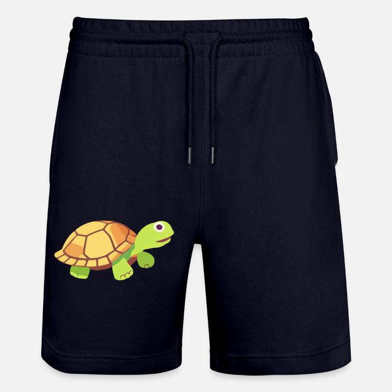 tortue petit bébé mignon - Short de jogging bio TRAINER Stanley/Stella unisexe - marine foncé