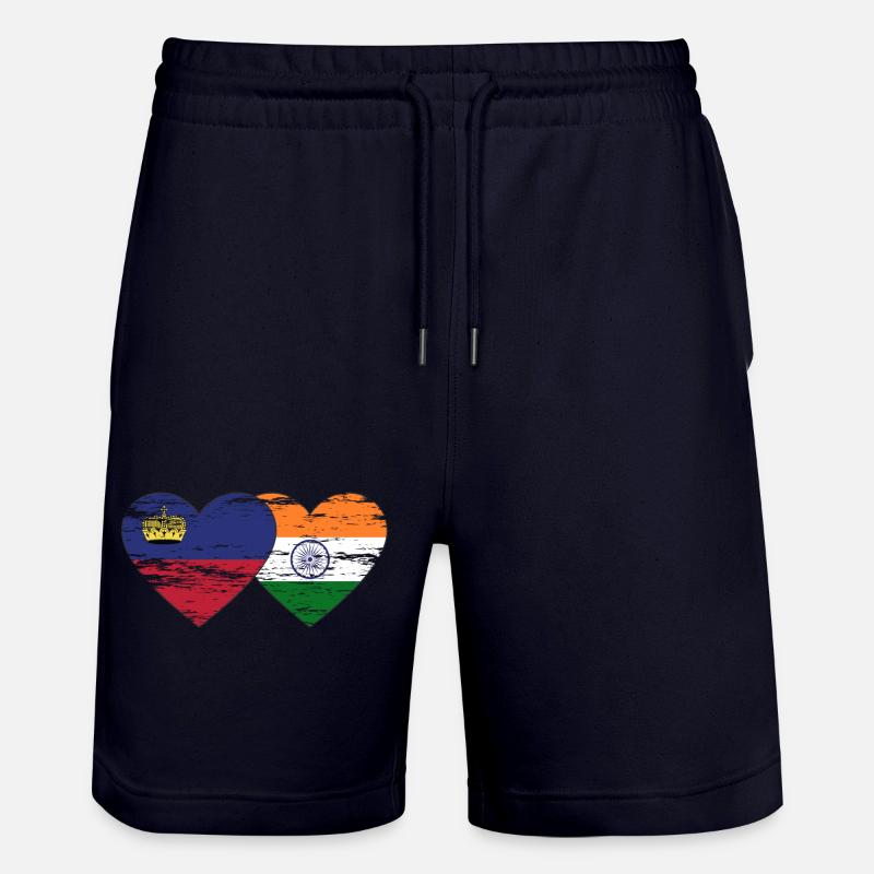 Liechtenstein Inde drapeau utilisé - Short de jogging bio TRAINER Stanley/Stella unisexe - marine foncé