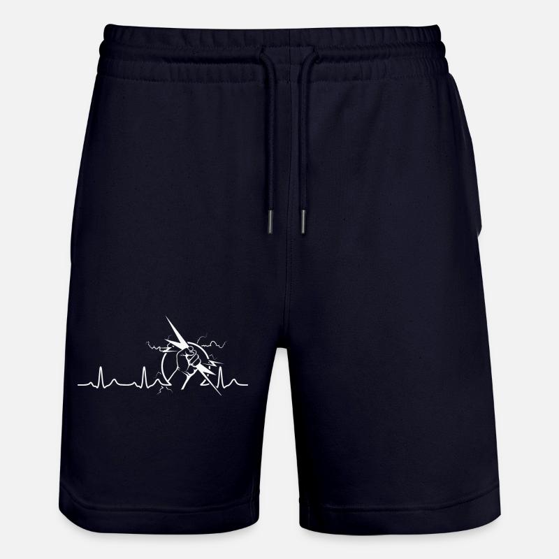 Évolution de l’électricien - Short de jogging bio TRAINER Stanley/Stella unisexe - marine foncé
