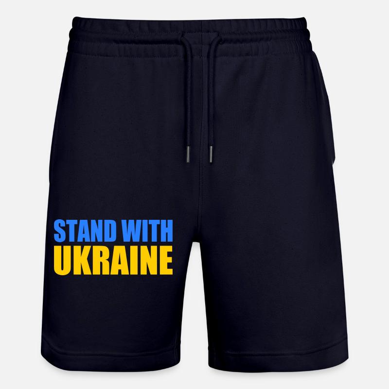 stand with ukraine - Stanley/Stella Unisex Bio Joggingshorts Trainer  - Dark navy