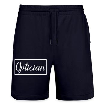 Opticien fier Étudiant Opticien diplômé - Short de jogging bio TRAINER Stanley/Stella unisexe - marine foncé - Devant - Nik (191cm) & Marisol (170cm)
