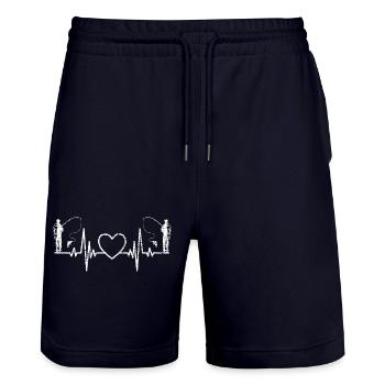 Fishing Hooks Fishing Fishing Fishing Fishing - Stanley/Stella Trainer Unisex Organic Jogging Shorts - dark navy - Front - Nik (191cm) & Marisol (170cm)