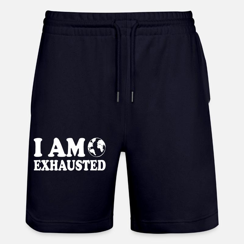 I am exhausted - Short de jogging bio TRAINER Stanley/Stella unisexe - marine foncé