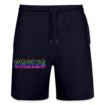 Carles RS Arc-en-ciel - Short de jogging bio TRAINER Stanley/Stella unisexe - marine foncé - Devant - Nik (191cm) & Marisol (170cm)