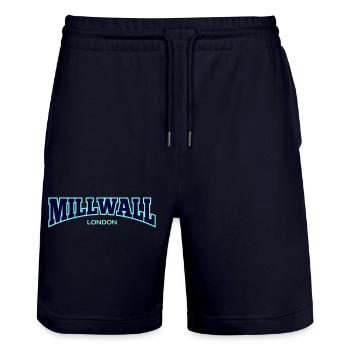 MILLWALL - Stanley/Stella Unisex Bio Joggingshorts Trainer  - Dark navy - Vorne - Nik (191cm) & Marisol (170cm)
