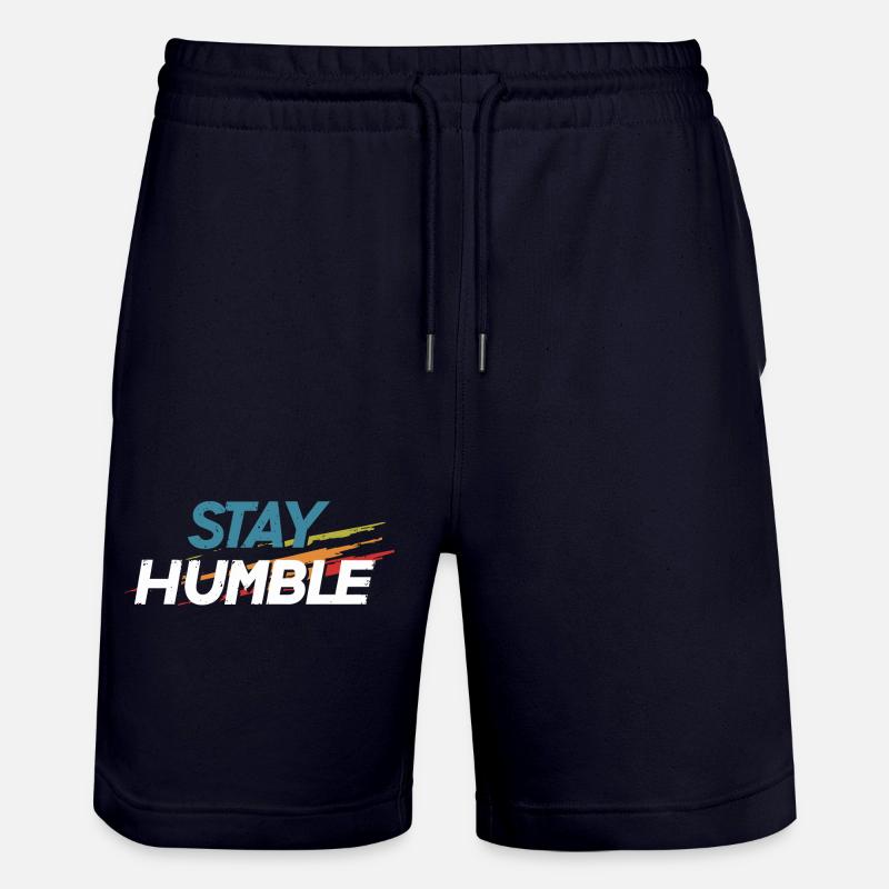 Stay humble - Short de jogging bio TRAINER Stanley/Stella unisexe - marine foncé