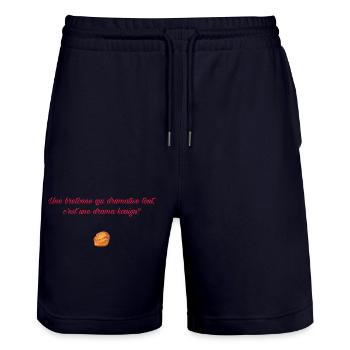Drama kouign? Red - Short de jogging bio TRAINER Stanley/Stella unisexe - marine foncé - Devant - Nik (191cm) & Marisol (170cm)