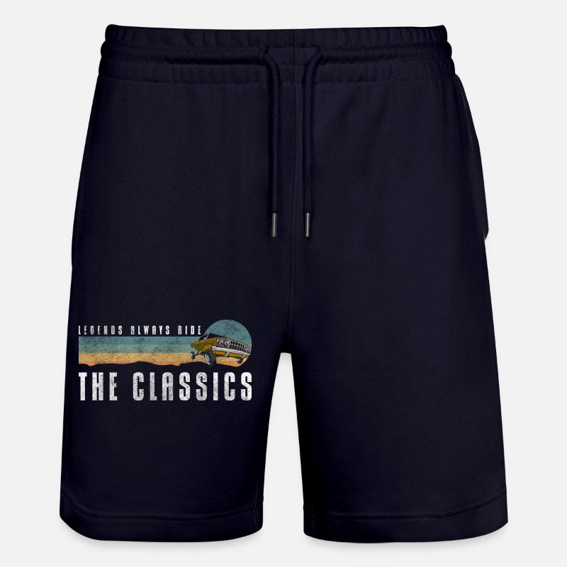 Car Classic Engine Legend - Stanley/Stella Trainer Unisex Organic Jogging Shorts - dark navy