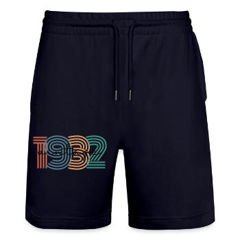 1932 Vintage Retro - Stanley/Stella Unisex Bio Joggingshorts Trainer  - Dark navy - Vorne - Nik (191cm) & Marisol (170cm)