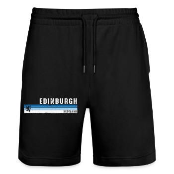 Edinburgh Schottland Schottisches Souvenir für Großbritannien - Stanley/Stella Unisex Bio Joggingshorts Trainer  - Schwarz - Vorne - Nik (191cm) & Marisol (170cm)