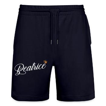 Beatrice Nom pour les femmes Enfants Tout-petits - Beatrice - Short de jogging bio TRAINER Stanley/Stella unisexe - marine foncé - Devant - Nik (191cm) & Marisol (170cm)