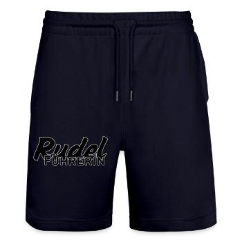 Rudelführerin - Stanley/Stella Unisex Bio Joggingshorts Trainer  - Dark navy - Vorne - Nik (191cm) & Marisol (170cm)