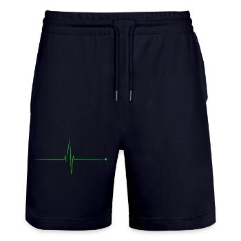 Elektrokardiogramm - Stanley/Stella Unisex Bio Joggingshorts Trainer  - Dark navy - Vorne - Nik (191cm) & Marisol (170cm)