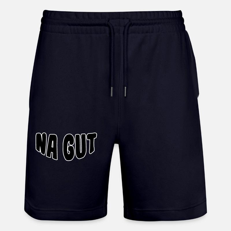 All right: bold outline handwriting - Stanley/Stella Trainer Unisex Organic Jogging Shorts - dark navy