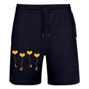 Love (4) - Stanley/Stella Unisex Bio Joggingshorts Trainer  - Dark navy - Vorne - Nik (191cm) & Marisol (170cm)