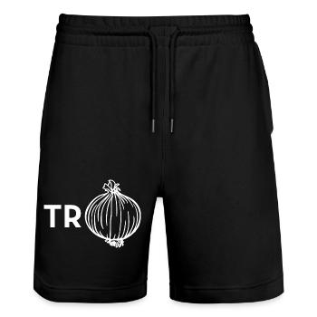 Pull à l’oignon - Short de jogging bio TRAINER Stanley/Stella unisexe - noir - Devant - Nik (191cm) & Marisol (170cm)