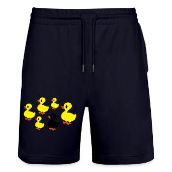 canard - Short de jogging bio TRAINER Stanley/Stella unisexe - marine foncé - Devant - Nik (191cm) & Marisol (170cm)