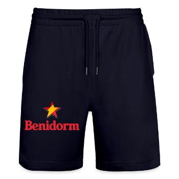 Stars of Spain - Benidorm - Stanley/Stella Unisex Bio Joggingshorts Trainer  - Dark navy - Vorne - Nik (191cm) & Marisol (170cm)