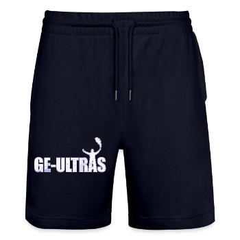 Gelsenkirchen Ultras GE Idée cadeau - Short de jogging bio TRAINER Stanley/Stella unisexe - marine foncé - Devant - Nik (191cm) & Marisol (170cm)