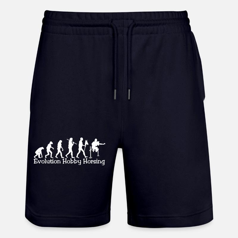 Evolution Hobby Horsing (blanc) - Short de jogging bio TRAINER Stanley/Stella unisexe - marine foncé