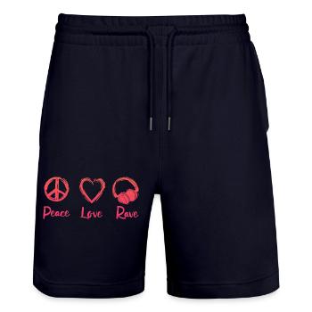 Rave Party - Short de jogging bio TRAINER Stanley/Stella unisexe - marine foncé - Devant - Nik (191cm) & Marisol (170cm)