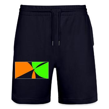 Stay on the ball! - Stanley/Stella Trainer Unisex Organic Jogging Shorts - dark navy - Front - Nik (191cm) & Marisol (170cm)