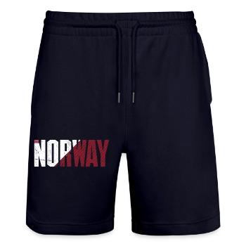 Nordway Bold Nordic Banner - Stanley/Stella Unisex Bio Joggingshorts Trainer  - Dark navy - Vorne - Nik (191cm) & Marisol (170cm)