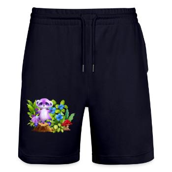 Pastellkoala im verzauberten Garten - Stanley/Stella Unisex Bio Joggingshorts Trainer  - Dark navy - Vorne - Nik (191cm) & Marisol (170cm)