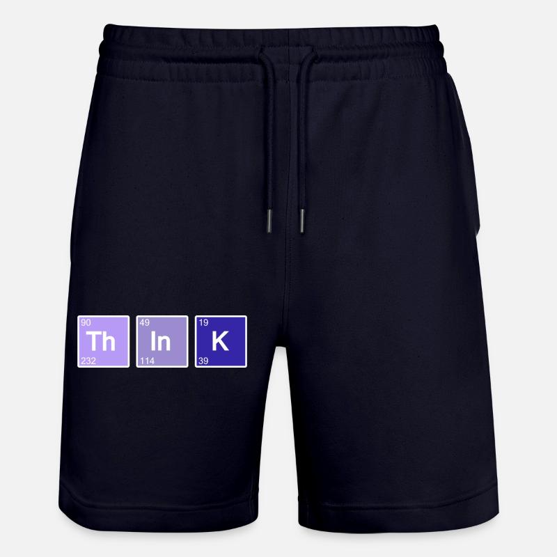 Think (blue) - Stanley/Stella Trainer Unisex Organic Jogging Shorts - dark navy