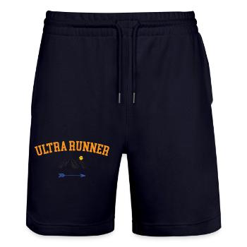 Ultra Runner - Short de jogging bio TRAINER Stanley/Stella unisexe - marine foncé - Devant - Nik (191cm) & Marisol (170cm)