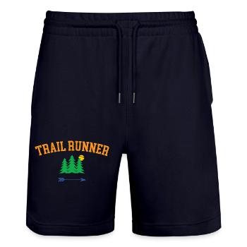 Trailrunner - Stanley/Stella Unisex Bio Joggingshorts Trainer  - Dark navy - Vorne - Nik (191cm) & Marisol (170cm)
