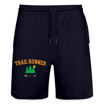 Trailrunner - Stanley/Stella Unisex Bio Joggingshorts Trainer  - Dark navy - Vorne - Nik (191cm) & Marisol (170cm)