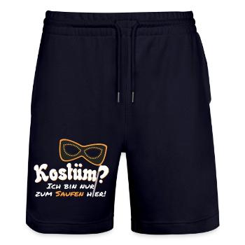 Faschings Kostüm? - Stanley/Stella Unisex Bio Joggingshorts Trainer  - Dark navy - Vorne - Nik (191cm) & Marisol (170cm)