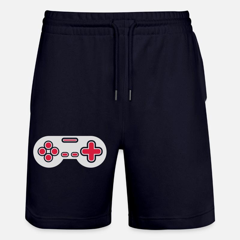 Design Retro Gamer Controller - Stanley/Stella Trainer Unisex Organic Jogging Shorts - dark navy