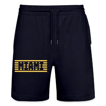 Miami - Short de jogging bio TRAINER Stanley/Stella unisexe - marine foncé - Devant - Nik (191cm) & Marisol (170cm)