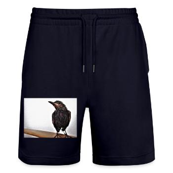 Freshly bathed - Stanley/Stella Trainer Unisex Organic Jogging Shorts - dark navy - Front - Nik (191cm) & Marisol (170cm)