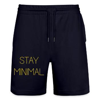 Bleiben Sie minimal - Stanley/Stella Unisex Bio Joggingshorts Trainer  - Dark navy - Vorne - Nik (191cm) & Marisol (170cm)