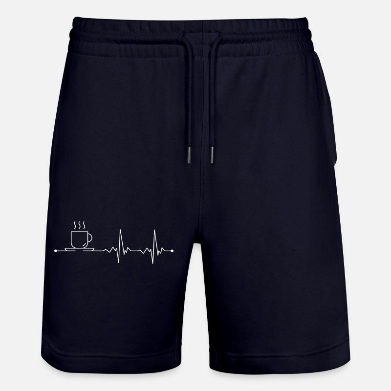 Café Pulse Line Art - Short de jogging bio TRAINER Stanley/Stella unisexe - marine foncé